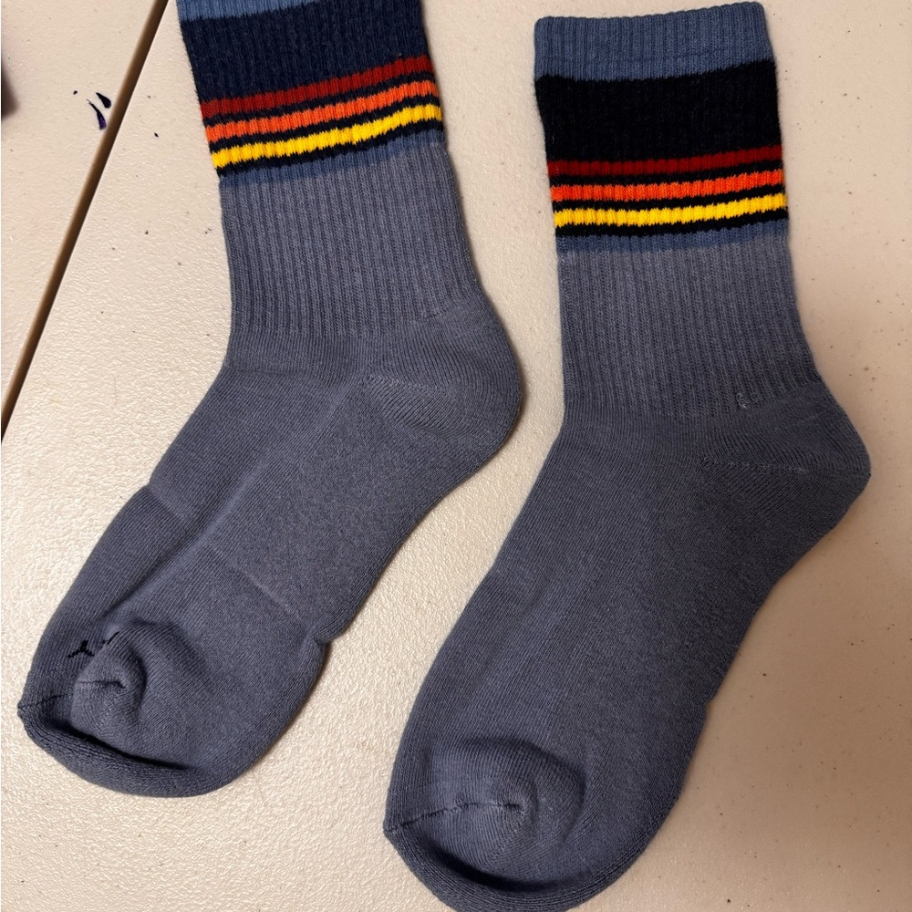 Marine Layer Unisex socks  sunset stripe blue  one size